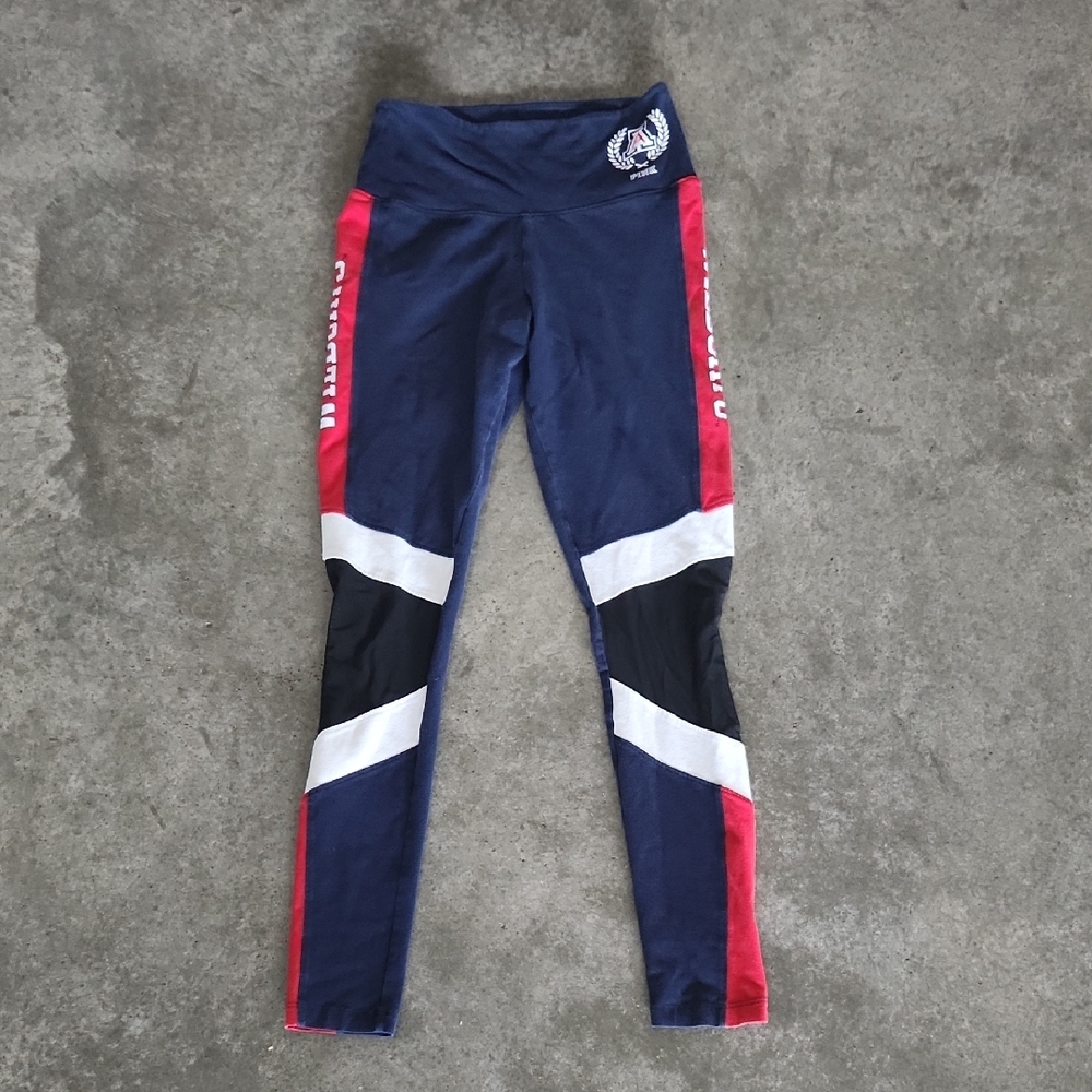 Navy and Red Athletic Leggings
